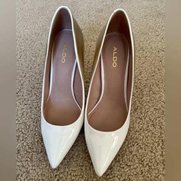 Aldo Ombre White/Gold Stessy Stiletto Heel/Pumps - Size 6.5 - Picture 2 of 12
